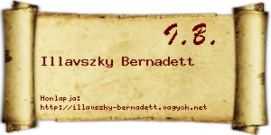 Illavszky Bernadett névjegykártya